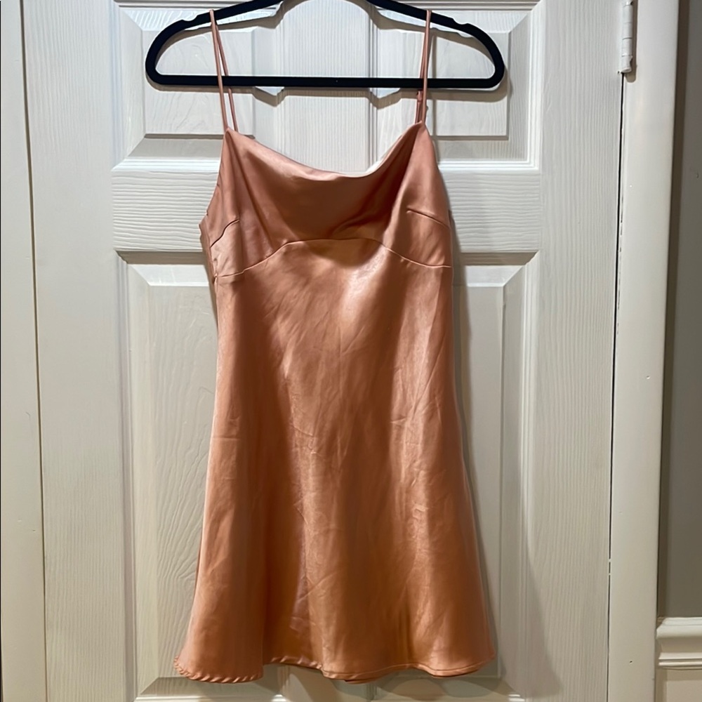 Princess Poly Satin Peach Dress